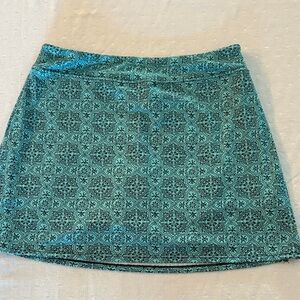 Tranquility Teal and Black Golf Skirt